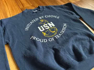 USN 밀리터리 맨투맨 네이비 M Fruit of the Loom