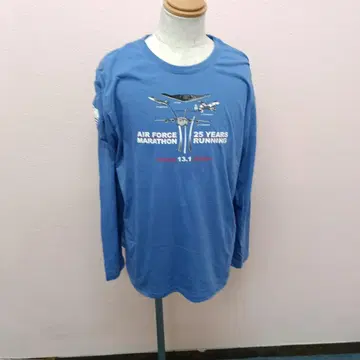 [일본 미발매] 2021 미군 에어포스 마라톤 긴팔 티셔츠 블루