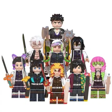 귀멸의 칼날 기둥 세트 레고 호환 블록 미니 피규어