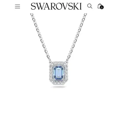 새상품급 현행 모델 박스 포함 스와로브스키 댄싱 스톤 목걸이 실버