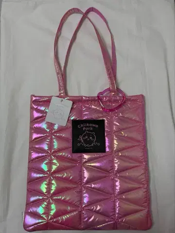 치이카와 파크 퀼팅 토트백 백 핑크 치이카와 카라비너 포함