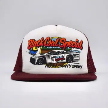 80s 대만제 빈티지 자수 메쉬 캡 스포츠카 트래커