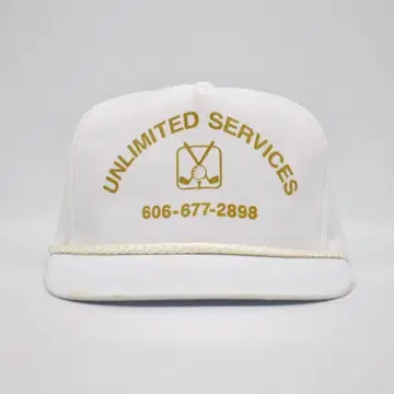 90s 빈티지 골프 클럽 프린트 캡 기업 로고 로컬 US