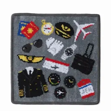 JAL 한정판 페이러 JAL 일본항공 모티브 손수건 파이롯트 2장