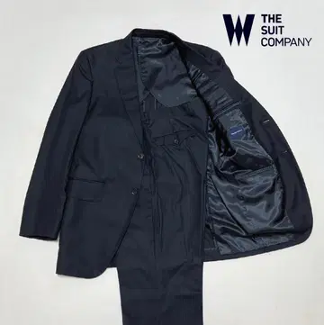 THE SUIT COMPANY 남성용 수트 셋업 블랙 스트라이프