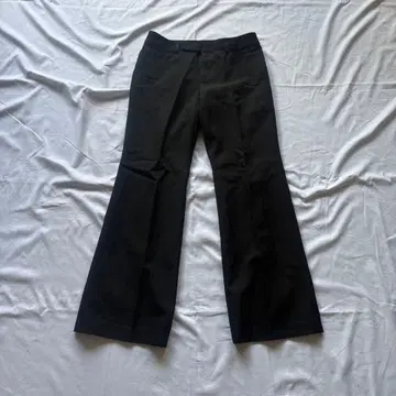 블랙 슬랙스 플레어 팬츠 S Y2k 갸루 키레이메 다크코어