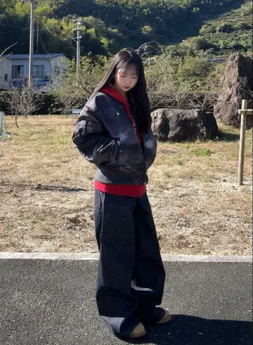 antimid MA-1 자켓 블랙 카모 패턴