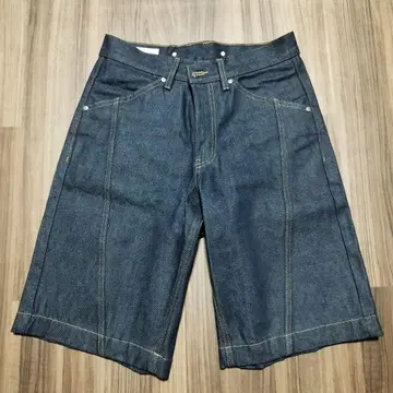 ZARA 스티치 배기 핏 데님 버뮤다 팬츠 38