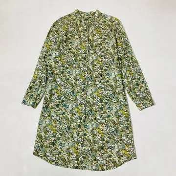 새상품급 A.P.C. 리버티 프린트 꽃무늬 밴드 카라 셔츠 원피스