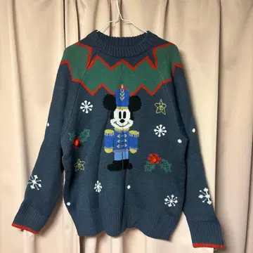 디즈니 크리스마스 스웨터 긴팔 미키