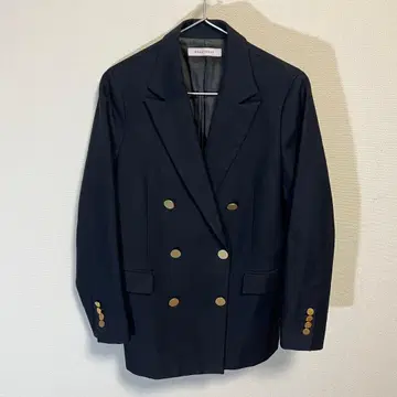 브락트먼트 BRACTMENT T/W BOXY 더블 자켓 네이비 블레이저