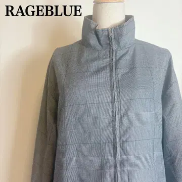 레이지블루 글렌체크 리버서블 자켓 봄/가을 하이넥 S