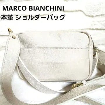 [인기] MARCO BIANCHINI 천연 가죽 숄더백 아이보리