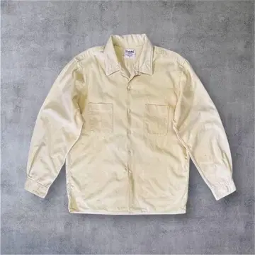 60'S GIMBELS 코듀로이 오픈 카라 셔츠 크림 레어