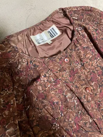 꽃무늬 원피스 긴팔 브라운 앤티크 레트로 구제 의류