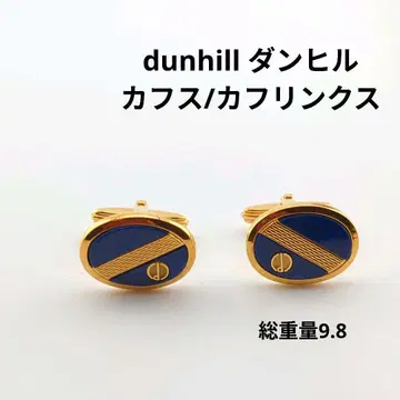 dunhill 던힐 커프스 커프 링크 파랑 x 금 스트라이프 남성용