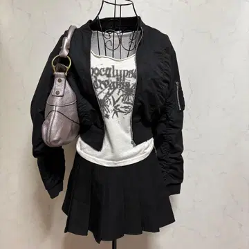 y2k 헤이세이 갸루 cropped MA-1 bomber jacket