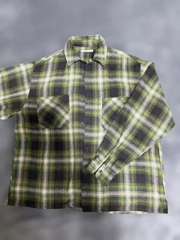 플란넬 셔츠 긴팔 M 체크 그린 FREAK'S STORE