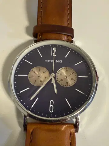 BERING 쿼츠 손목시계 블루/브라운