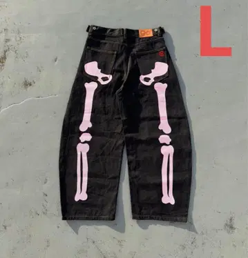 9090 Bone Hand 데님 팬츠