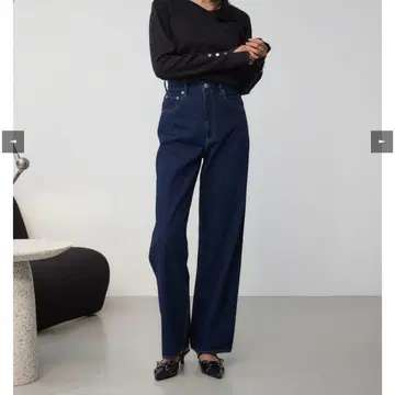 새상품급 AZUL BY MOUSSY 아줄바이마우지 하이웨스트 플레어 데님