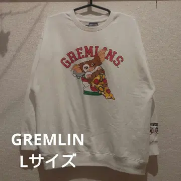 GREMLINS 기즈모 피자 캐릭터 맨투맨 화이트 L