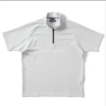 TFW49 하프 집업 반팔 모크넥 라지 그레이