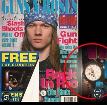 빈티지 액슬 로즈 미키 마우스 시계 건즈 기무라 타쿠야