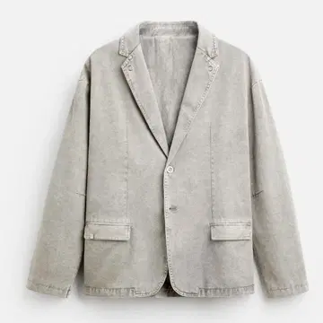 미사용 새상품 ZARA 워시 텍스처 블레이저