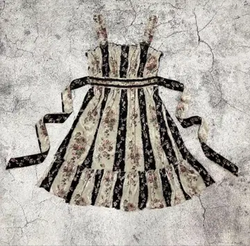 슬리브리스 꽃무늬 프릴 원피스 장미 레이스 클래시컬 y2k