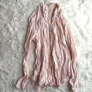 XIRENA 키세레나 주름 가공 핑크 셔츠 S