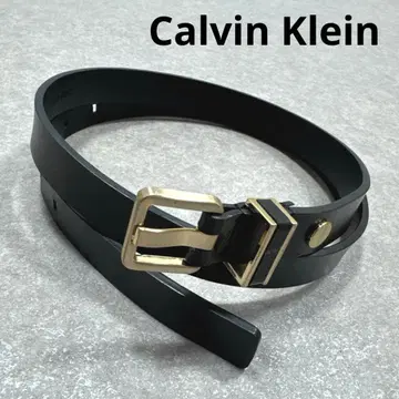 Calvin Klein 캘빈클라인 천연 가죽 여성용 벨트 블랙
