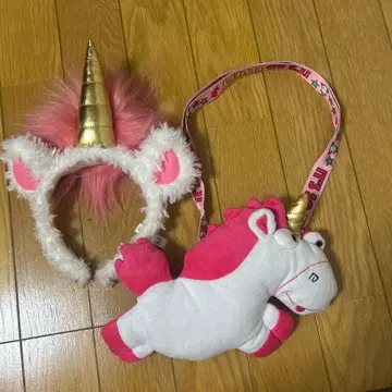 유니콘 머리띠와 봉제 인형 세트