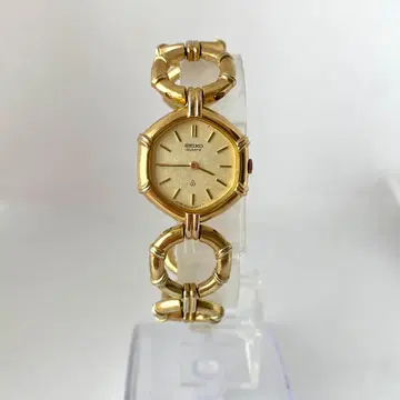 새상품 배터리 SEIKO 손목시계 옥타곤 골드
