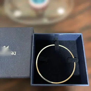 Swarovski 뱅글 골드 박스 포함