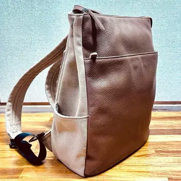 [ GUSCIO ] 가죽 캔버스 럭색