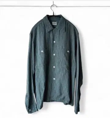 50s 60s 레이온 셔츠 세로 직조 카스리