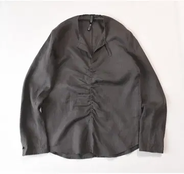 ripvanwinkle 프론트 셔링 린넨 100% 풀오버 셔츠