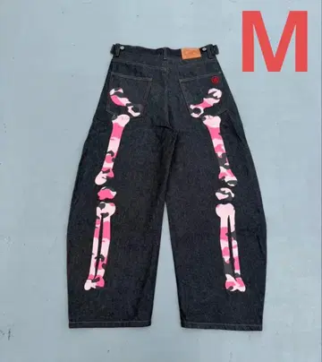 9090 Bone Hand 데님 팬츠