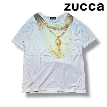 ZUCCa 목걸이 프린트 T셔츠 M
