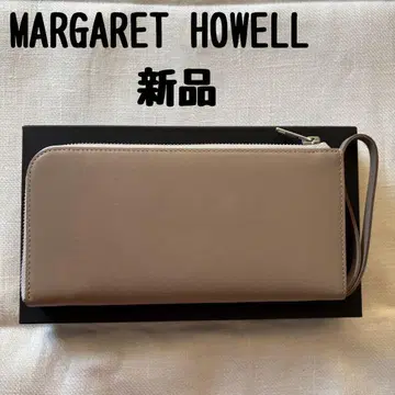 새상품 마가렛호웰 장지갑 가죽 베이지 정가 42,900엔 L자