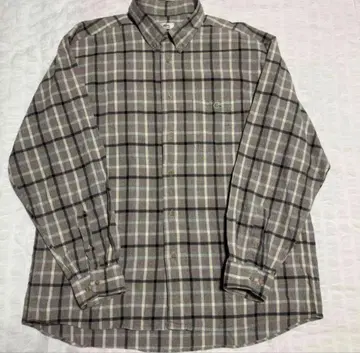 라코스테 LACOSTF 버튼 다운 긴팔 셔츠 체크 무늬
