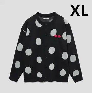 금붕어가 도망쳤다 도트 | 워셔블 니트 가디건 남녀 공용 XL 새상품