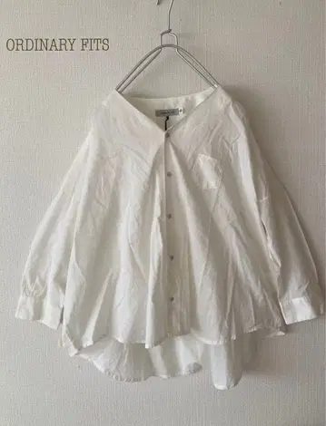 ORDINARY FITS V넥 셔츠 와이드 실루엣 블라우스