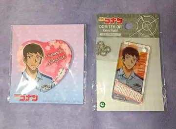명탐정 코난 모로후시 히로미츠 하트형 캔뱃지 키체인 세트 판매