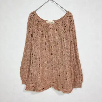 스나이델 시스루 니트 페미닌 내추럴 루즈핏 a1894