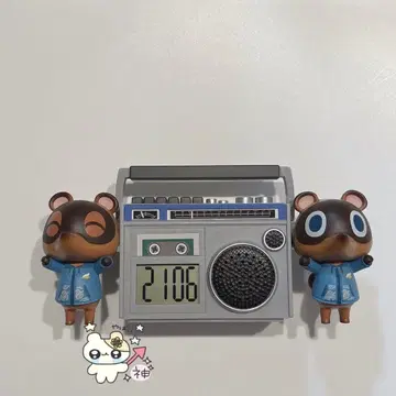 모여봐요 동물의 숲 라스트 원상 밤돌이 & 너굴이 알람 시계