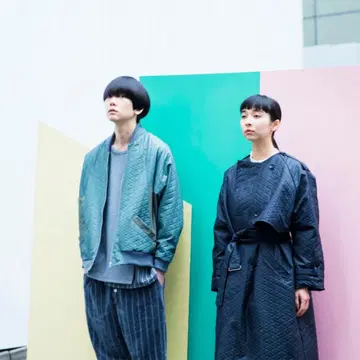 sneeuw 엠보싱 나일론 블루종 size3