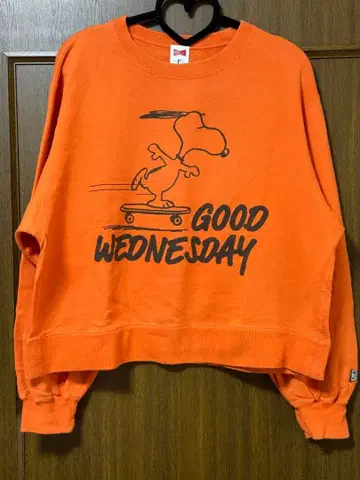 VOTE PEANUTS 스누피 맨투맨 오렌지