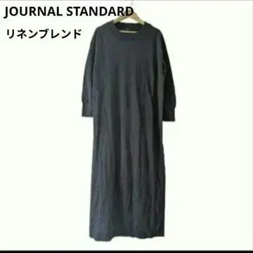 새상품급 저널 스탠다드 린넨 혼방 롱 원피스 다크 그레이 프리